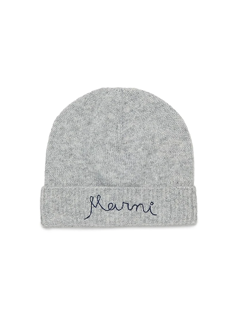 Logo Cashmere-Wool Beanie