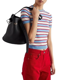 Striped Crew-Neck Cotton Sweater