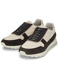 Leather & Suede Low-Top Sneakers