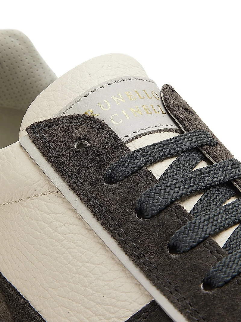 Leather & Suede Low-Top Sneakers