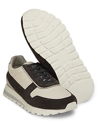 Leather & Suede Low-Top Sneakers