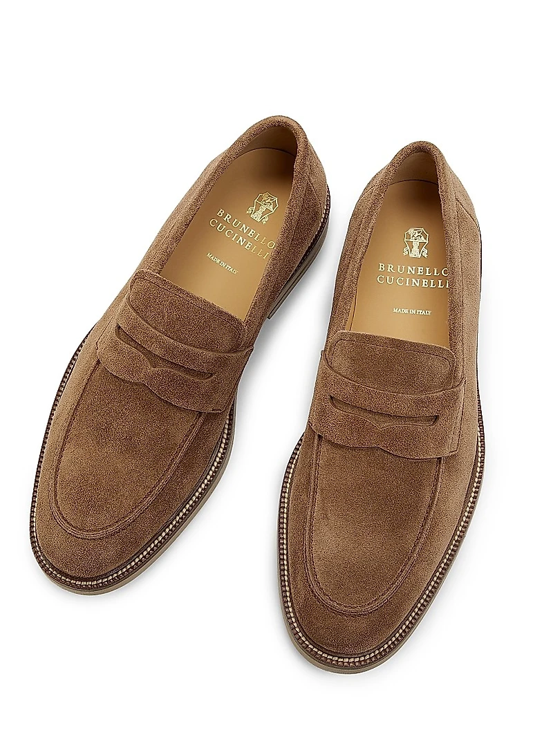 Suede Penny Loafers
