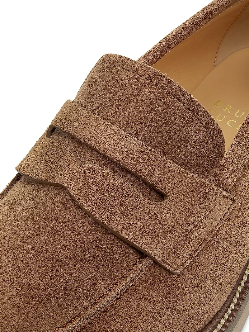 Suede Penny Loafers