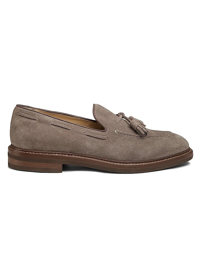 Tasseled Suede Loafers