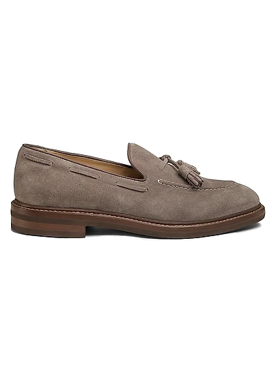 Tasseled Suede Loafers