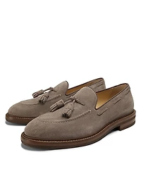 Tasseled Suede Loafers