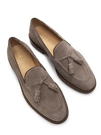 Tasseled Suede Loafers