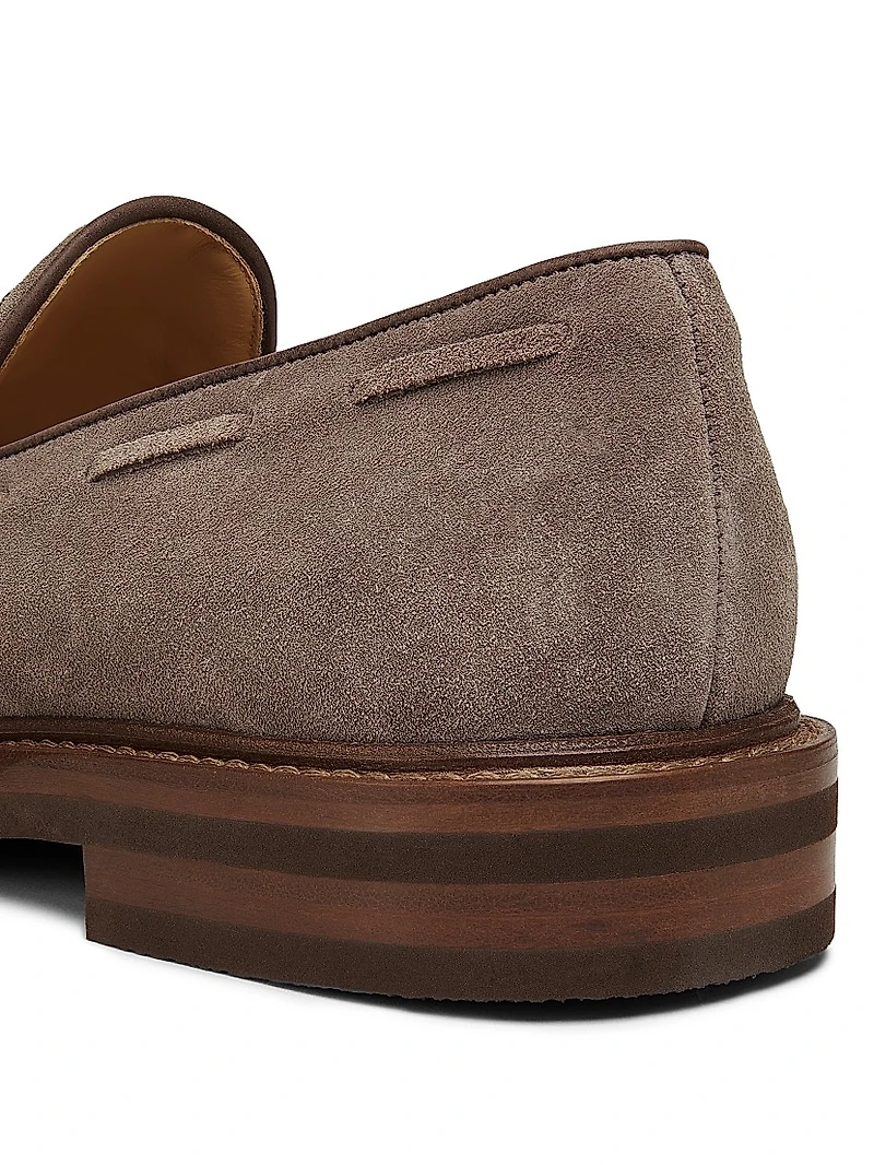 Tasseled Suede Loafers