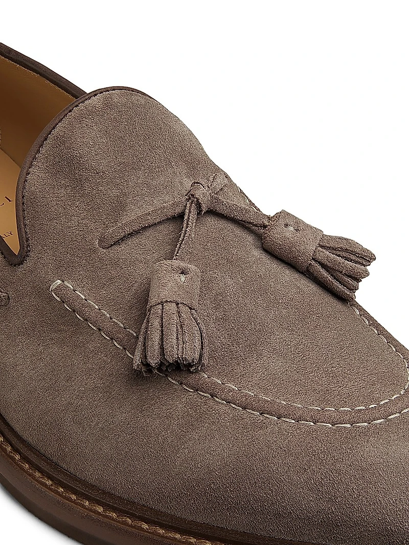Tasseled Suede Loafers