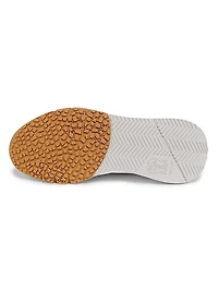 Leather-Trimmed Slip-On Sneakers