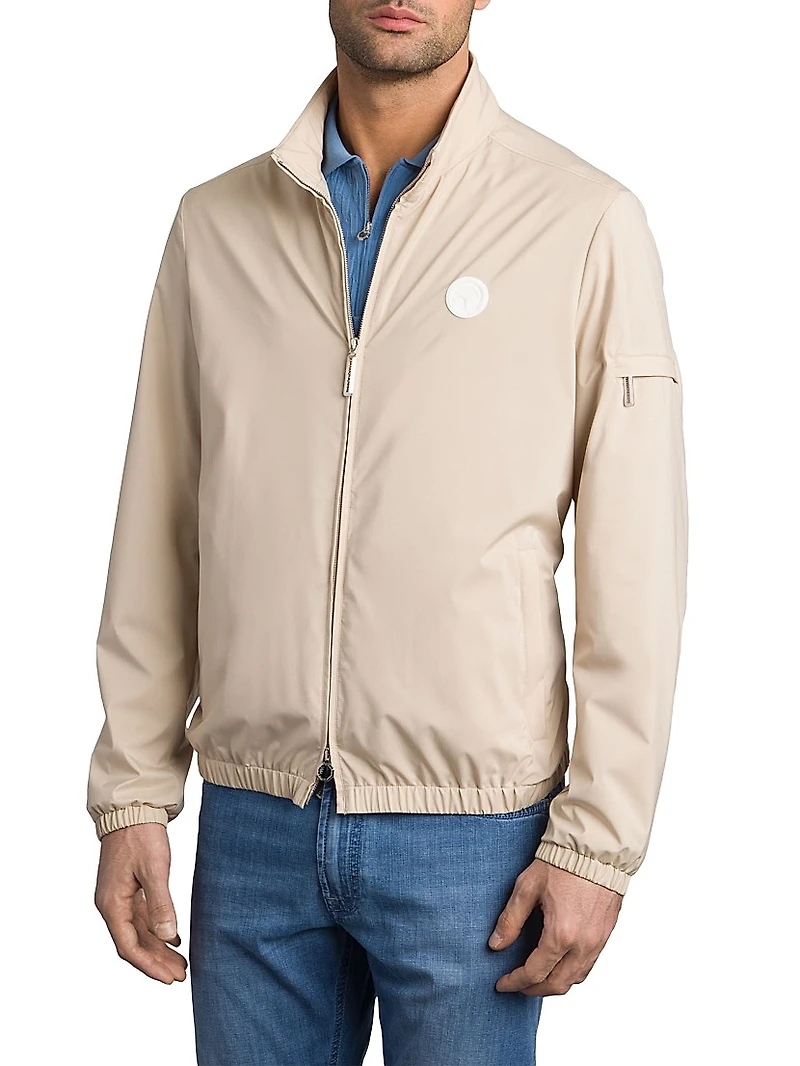 Windbreaker Jacket with Zip Closure