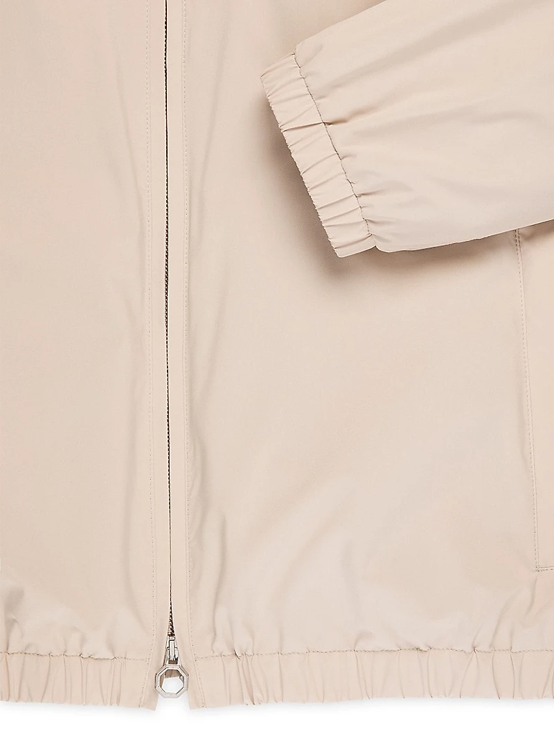 Windbreaker Jacket with Zip Closure