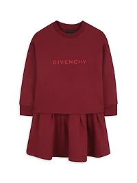 Little Girl's & Logo Sweatshirt Dress