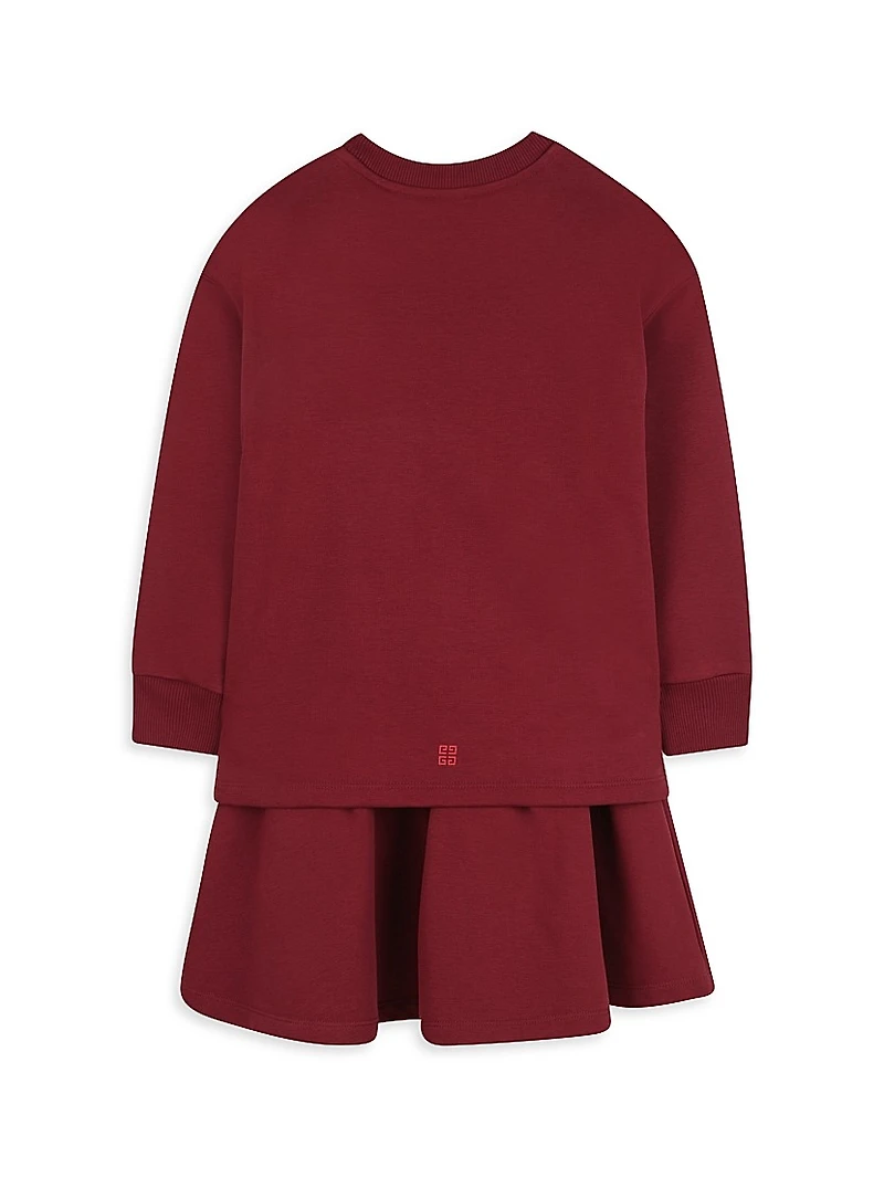 Little Girl's & Logo Sweatshirt Dress