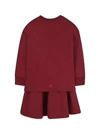 Little Girl's & Logo Sweatshirt Dress