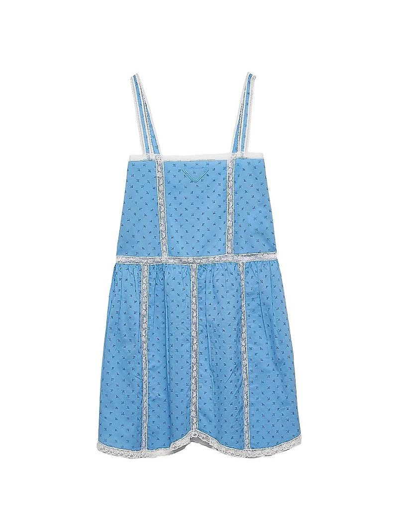 Eyelet Lace Mini-Dress