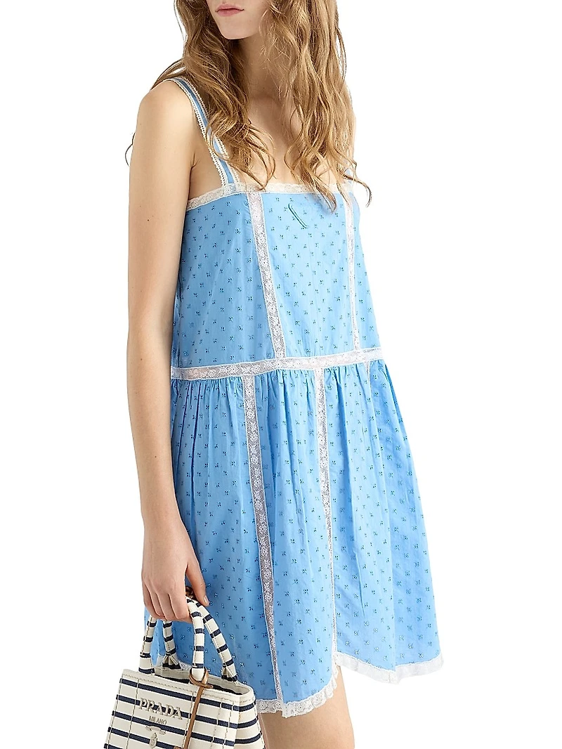 Eyelet Lace Mini-Dress