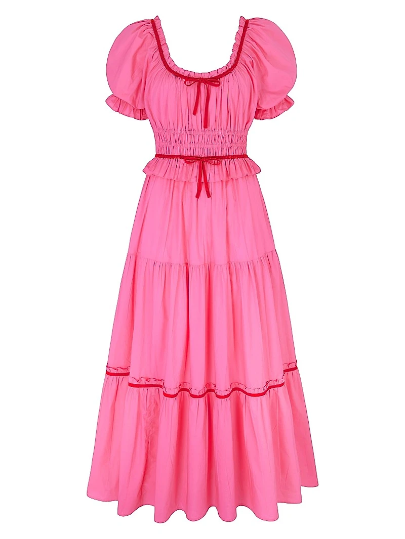 Bubblegum Poplin Agatha Dress
