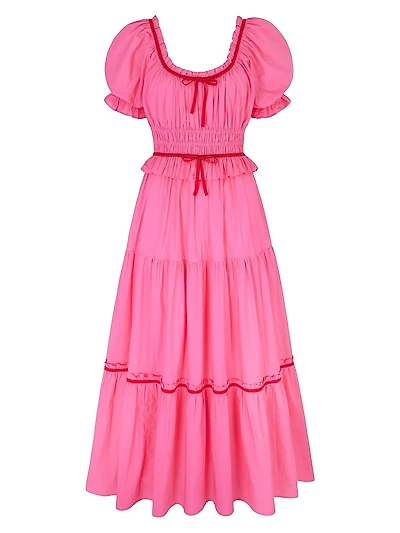 Bubblegum Poplin Agatha Dress