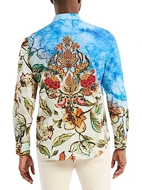 Wanderinblossom Floral Embroidered Shirt