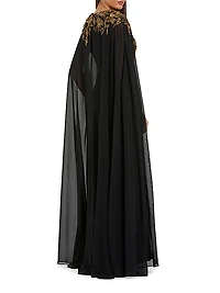 Crepe Floral Embellished Gown