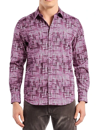 Berkley Tile Print Woven Shirt