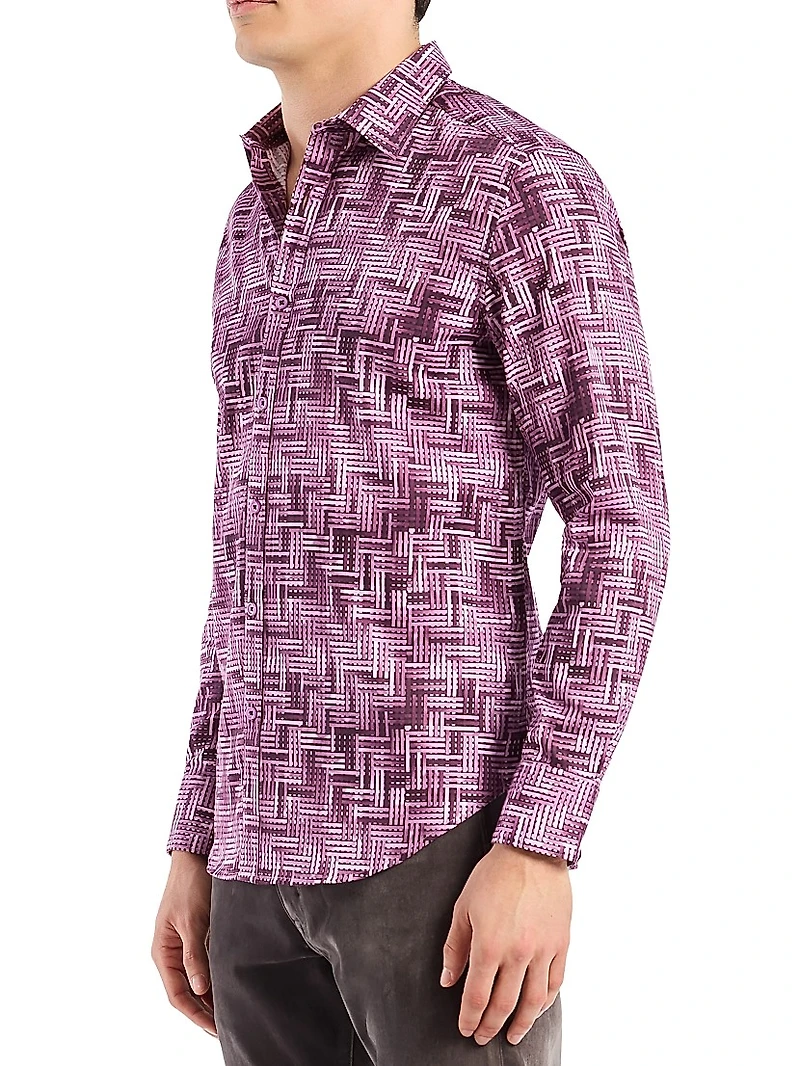 Berkley Tile Print Woven Shirt