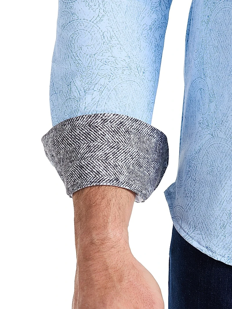 Thurston Paisley Knit Long-Sleeve Shirt