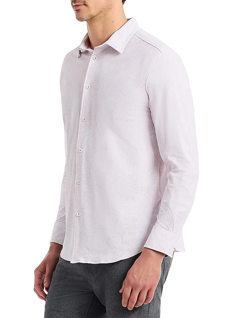 Thurston Paisley Knit Long-Sleeve Shirt