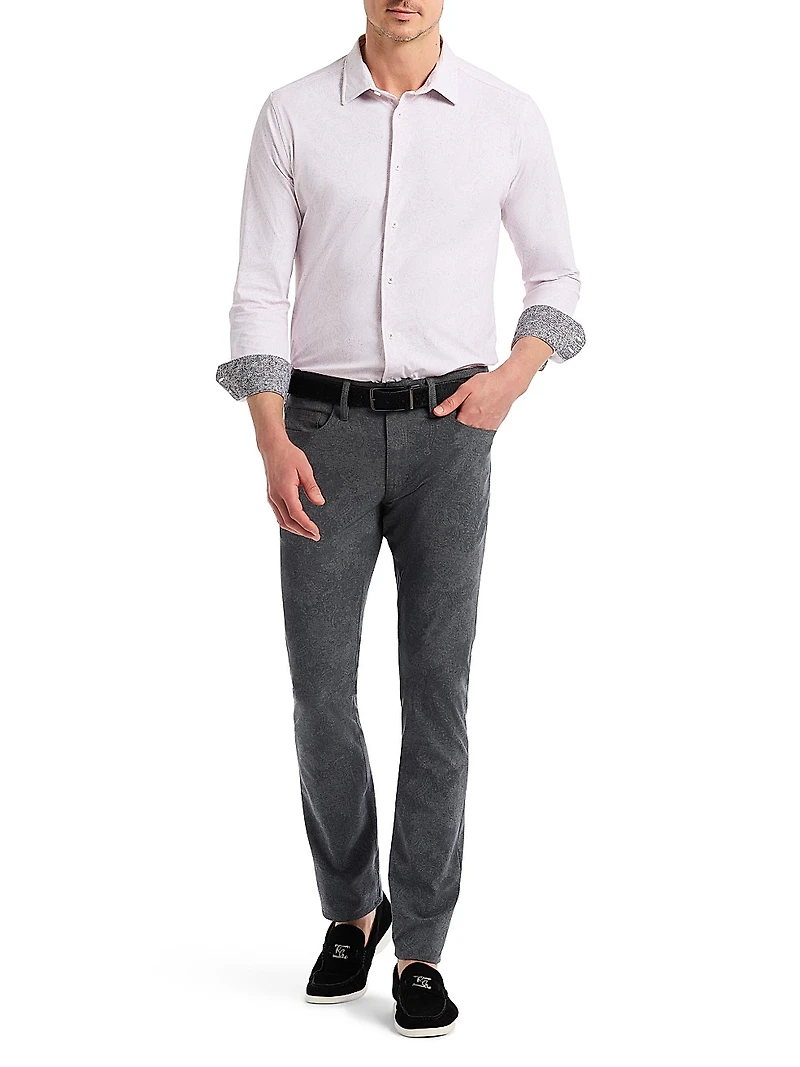 Thurston Paisley Knit Long-Sleeve Shirt