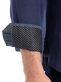 Leonard Textured Cotton-Blend Long-Sleeve Shirt