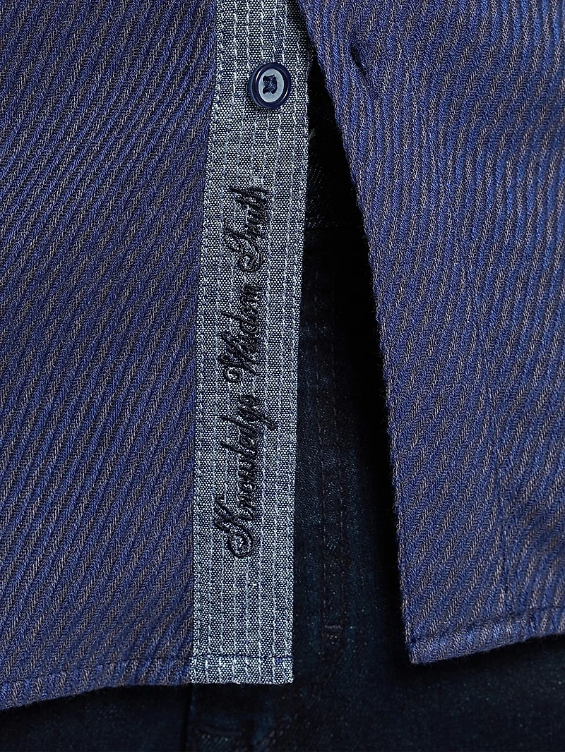 Leonard Textured Cotton-Blend Long-Sleeve Shirt