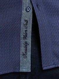 Leonard Textured Cotton-Blend Long-Sleeve Shirt