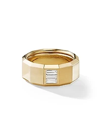Faceted Band Ring in 18K Yellow Gold