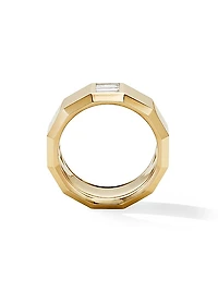 Faceted Band Ring in 18K Yellow Gold