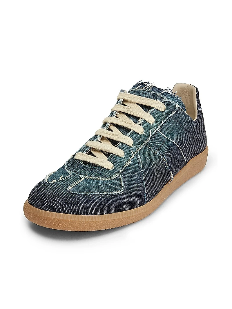 Replica Exclusive Denim Low-Top Sneakers