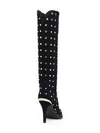 Dublin 95MM Embellished Suede Knee-High Boots