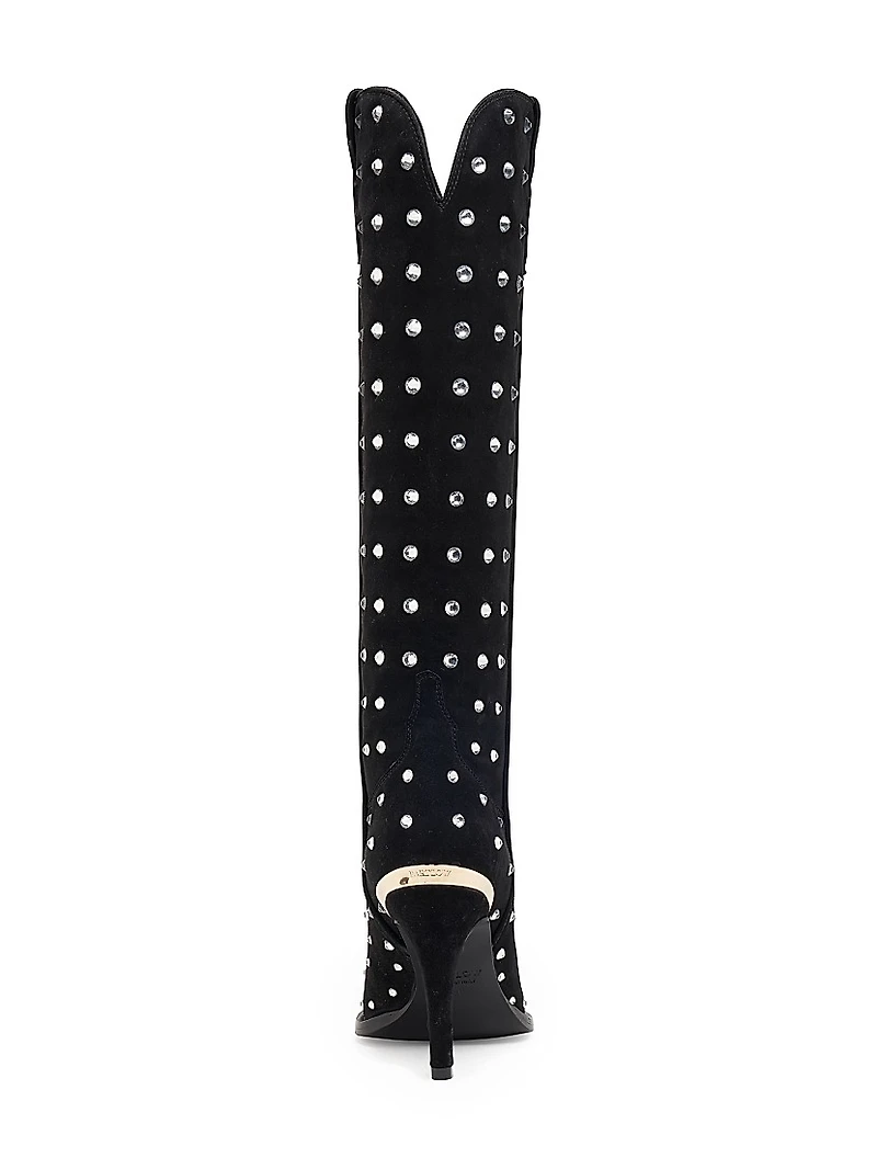 Dublin 95MM Embellished Suede Knee-High Boots