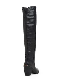 Jojo 90MM Leather Knee-High Boots
