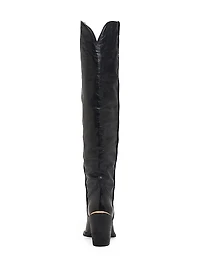 Jojo 90MM Leather Knee-High Boots