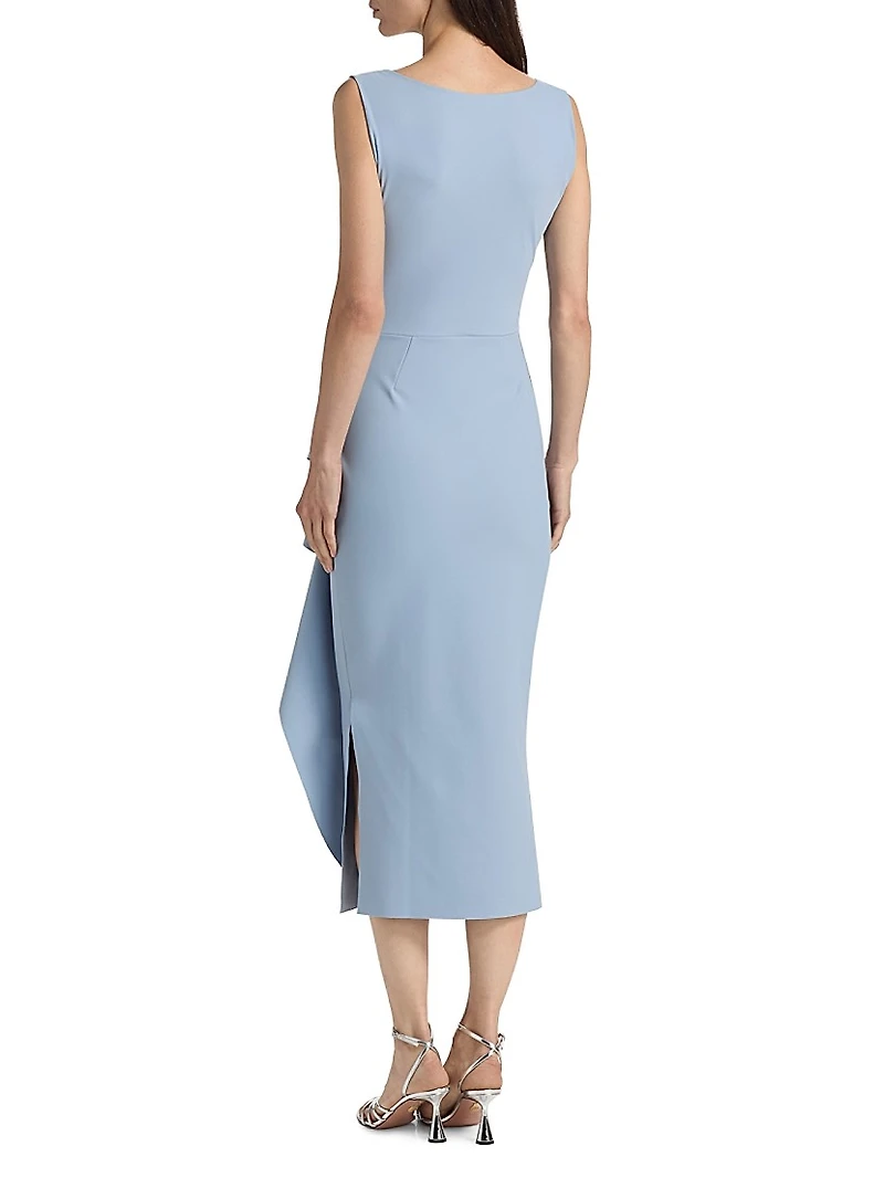 Sayon Drape Sheath Cocktail Dress