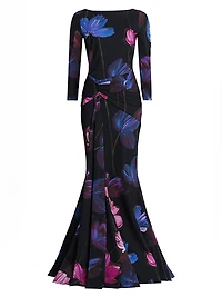 Floral Mermaid Gown