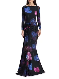 Floral Mermaid Gown