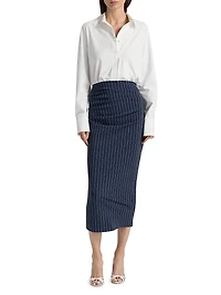 Azora Two-Tone Midi-Dress