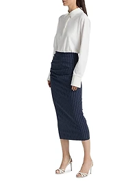 Azora Two-Tone Midi-Dress