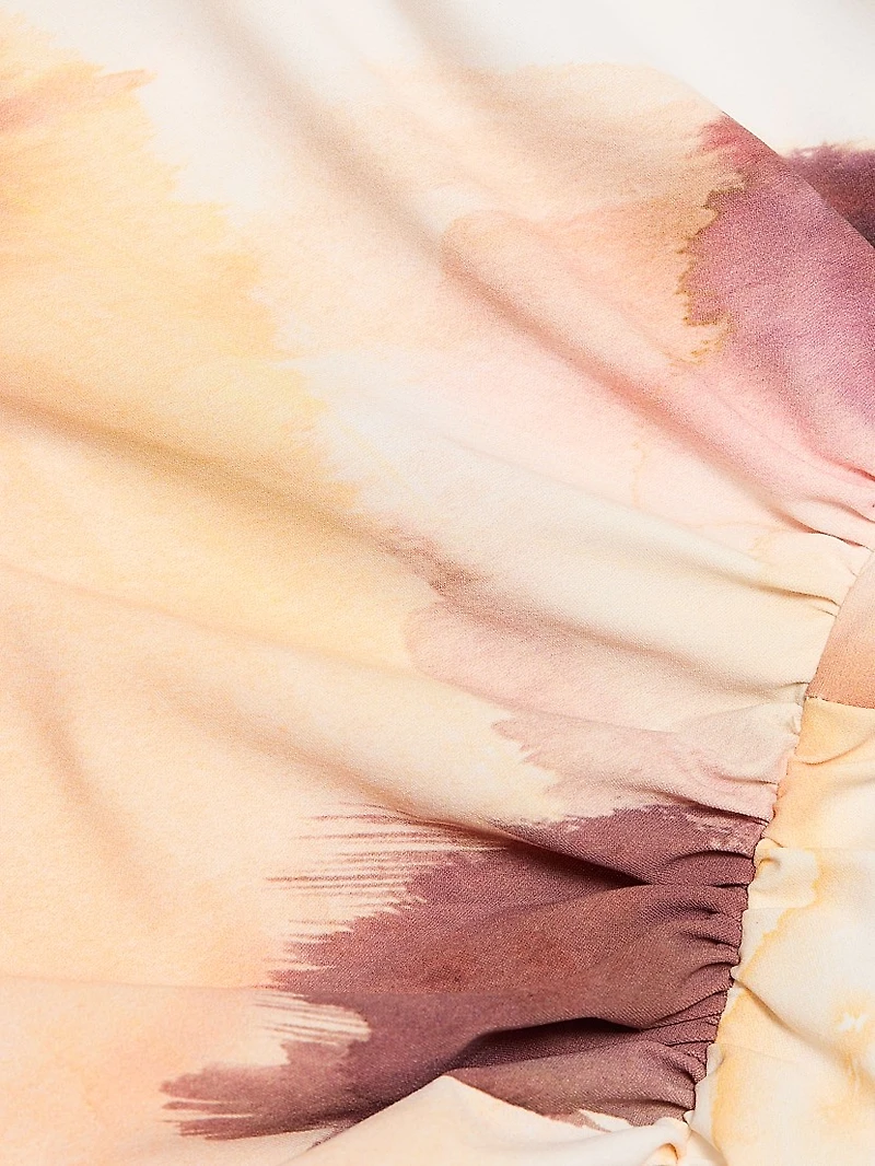 Honui Floral V-Neck Mermaid Gown