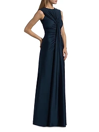 Glichi Draped A-Line Gown