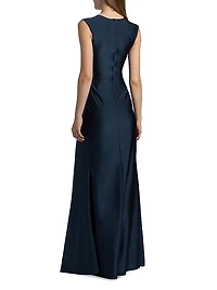 Glichi Draped A-Line Gown