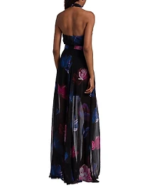 Rorio Halterneck Georgette Gown