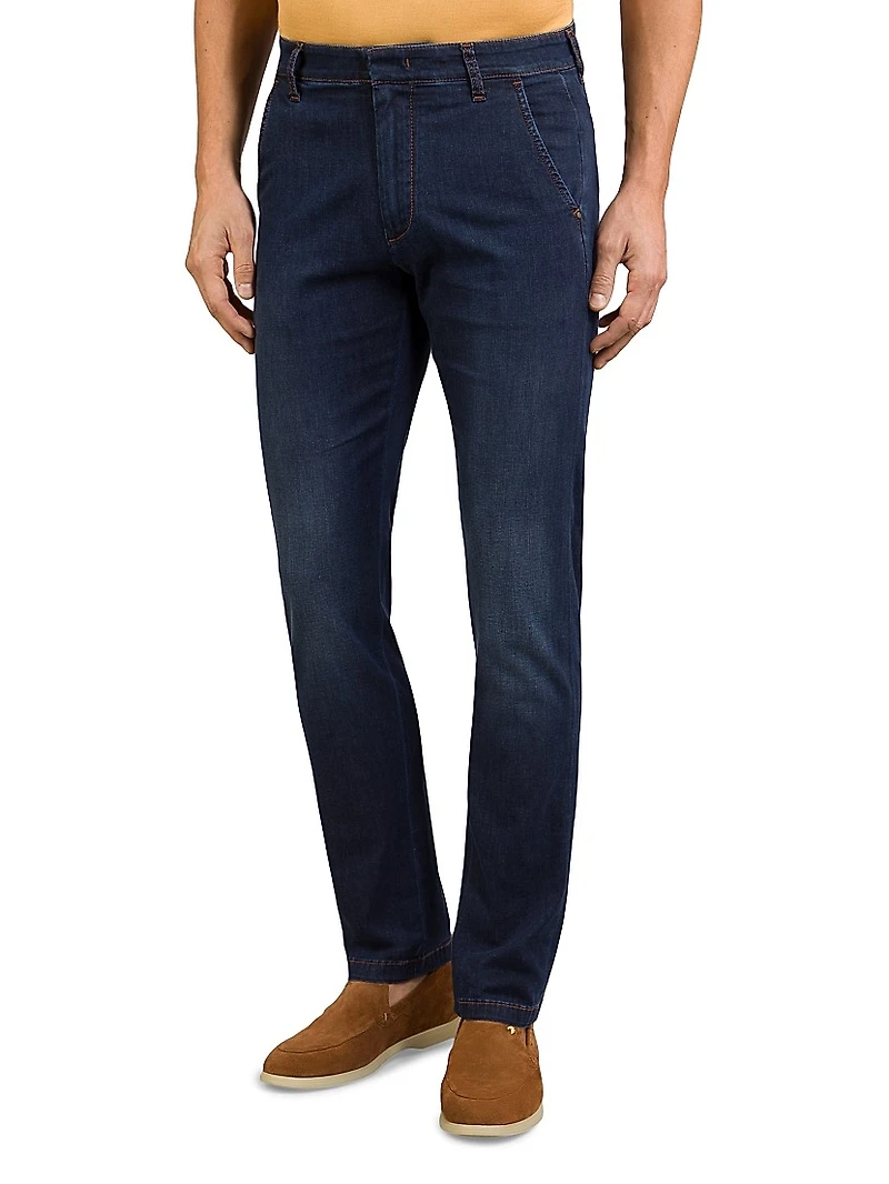 Exquisite Cotton Blend Jeans